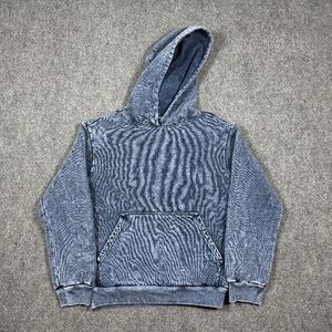 Talentless Acid Wash Blue Pullover Oversized Hoodie XS Unisex